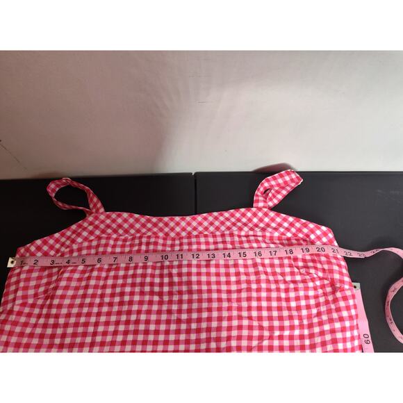 CIty Chic Picnic Maxi Dress Pink Gingham A Line Smocked M/18 - Picture 6 of 8